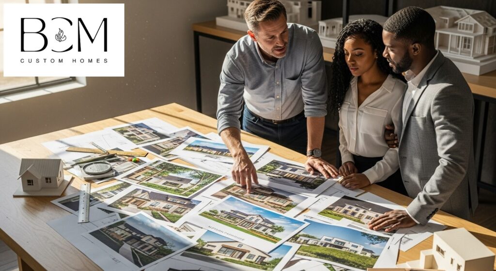 Beautiful display of various Texas architectural style photos and sketches