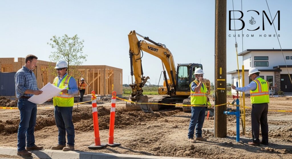 Custom home builder coordinating