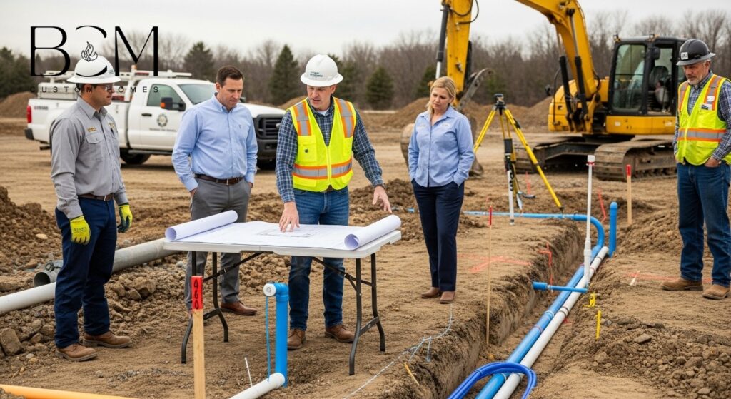 Custom home builder coordinating